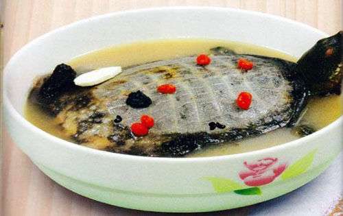 soup of turtle stewewd with chinese angelica root for cirrhosis
