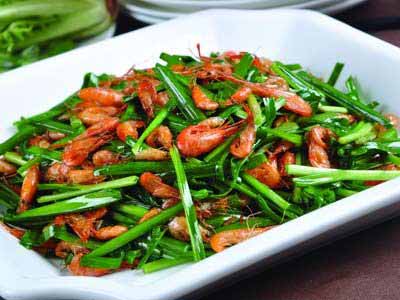 river shrimps stir-fried with chives for impotence