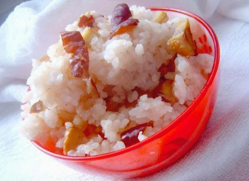 cooked rice with dangshen and chinese dates for the spleen
