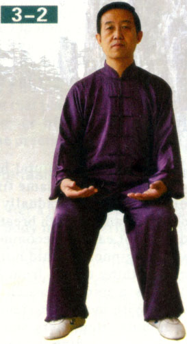posture of meditation sitting freely in chen style taiji