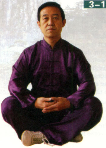 posture of meditation sitting freely in chen style taiji