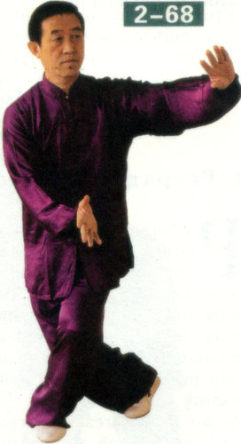 wave hands with feet in back cross-step exercise in chen style taiji