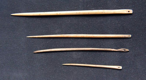bone needle, awl, arrow and hairpin